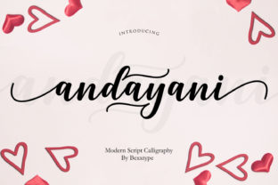 Andayani Script: A Flowing Typeface for Handmade Labels and Invitations